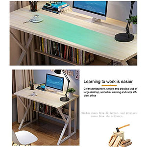 ADHW Computer Desk Workstation Home Office Student Dorm Laptop Study Table w/Shelf