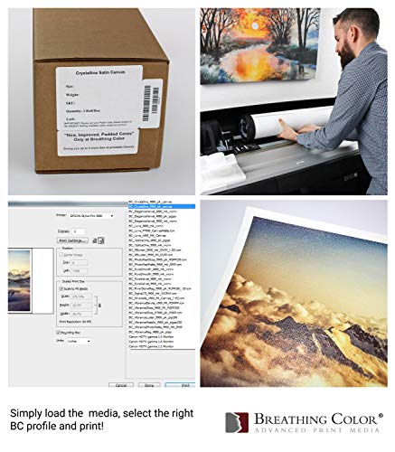 Crystalline Satin Bright White, Poly-Cotton Inkjet Canvas 44in x 40ft Roll Makes Color and Contrast Art Pop With Its Exquisite Satin Finish