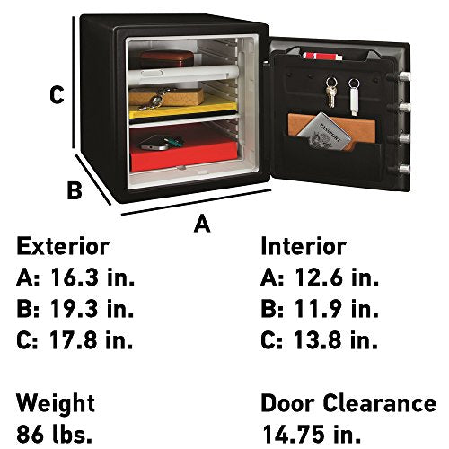 SentrySafe SFW123FUL Fireproof Waterproof Safe with Digital Keypad, 1.23 Cubic Feet