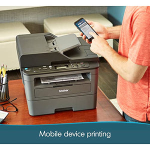 Brother DCP-L2550DWA Wireless Monochrome Laser Printer - Print Scan Copy - 36 ppm, 2400 x 600 dpi, 8.5 x 14, 250-Sheet, ADF, Duplex Printing