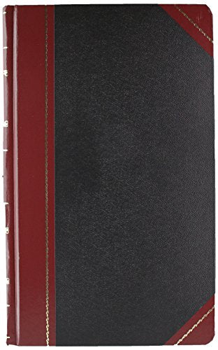 Boorum & Pease 9500J Record/Account Book, Journal Rule, Black/Red, 500 Pages, 14 1/8 x 8 5/8