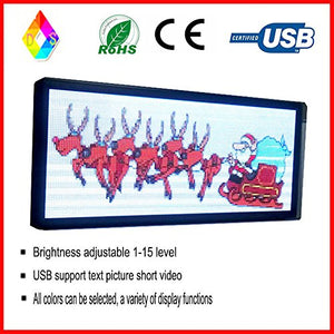 P 6 led Sign 40''x18'' Programming Texts, Images& Video Outdoor Full Color led Sign for Window Advertising