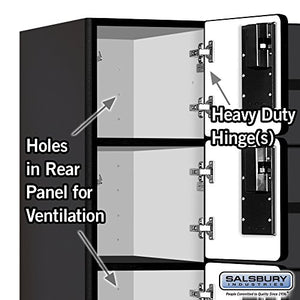 Salsbury Industries 6-Tier Box Style Designer Wood Locker, 6-Feet High, 18-Inch Deep, Black