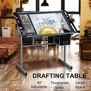 Adjustable Drafting Table Artist Drawing Table Craft Desk Home Office Art Use