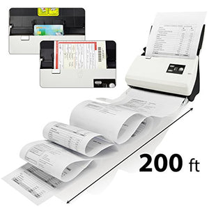 Plustek PS30D Duplex Document Scanner: with 50 Sheet Auto Document Feeder (ADF) and searchable PDF Function by Abbyy OCR. Support Mac and PC