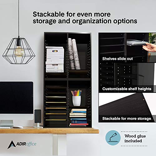 AdirOffice Classroom Mailbox & Adjustable Literature Organizer Bundle