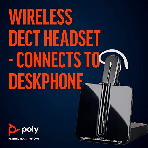 Plantronics CS540 Wireless Convertible Headset System | Noise Canceling Microphone, Single Ear (Mono) - Black (2 Pack)