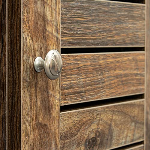 Generic Home Office Computer Desk with Hutch, Antiqued Paint Finish