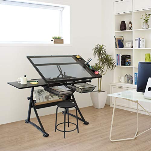 FLaig Drafting Table Desk with Adjustable Height for Art Design Drawing