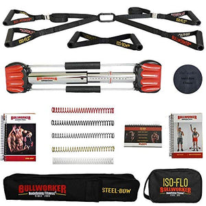 Bullworker Steel Flo Bundle Isometric Exercise Equipment for Muscle Strength and Flexibility Training - Cross Training Fitness; Chest, Back, Arms, and Abs Exercise Machine