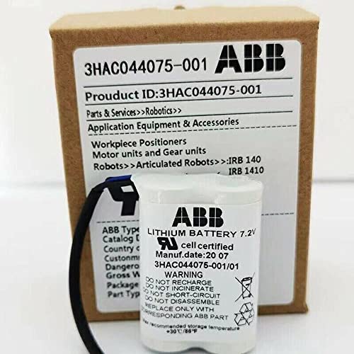 XIAOXX (20-Pack) 3600mAh 3HAC044075-001/01 7.2V SMB Battery for ABB Robot CPU ABBTA521 ABB3HAC16831-1