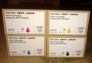 Ricoh MPCW2200SP Toner Set All Four Colors Genuine Ricoh CW2200SP CW2200 Lanier MP CW2200SP CW2200 Toner