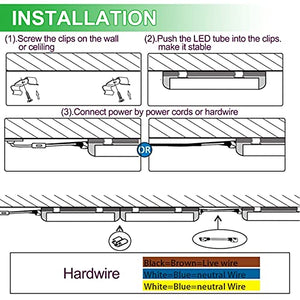 HOLDWILL 48 Pack T8 LED 2FT 24W Integrated V-Shaped Tube Light - White Daylight 6000k