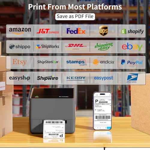Itari T310 Thermal Transfer Printer - 300 DPI Inkless Industrial Printer