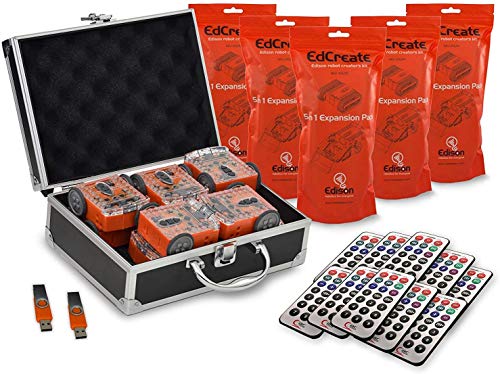 Contempo Views Edison Robot V2 Programmable Educational Bot STEM Coding Kit. Includes Ed Create, IR Remote, Carrying Case, USB with Software, Resources & Lesson Plans for Teachers (STEM)