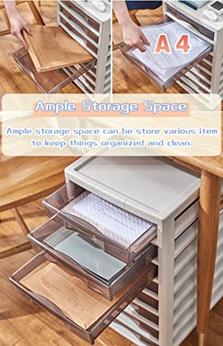 WAHHWF Office Craft Organizers and Storage Cart on Wheels - Plastic Drawers Rolling Storage Cart