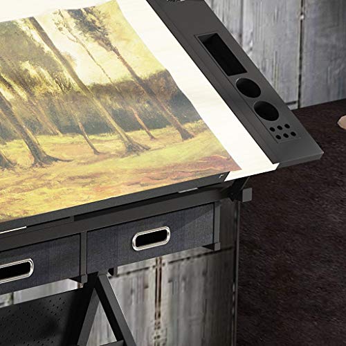 Adjustable Drawing Craft Table,with Adjustable Height for Art Design Drawing Writing Painting Crafting Drafting Work and Study