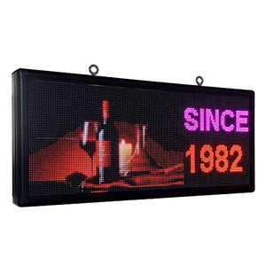P6 led sign 40" x 18" outdoor full color with high resolution programmable led scrolling display