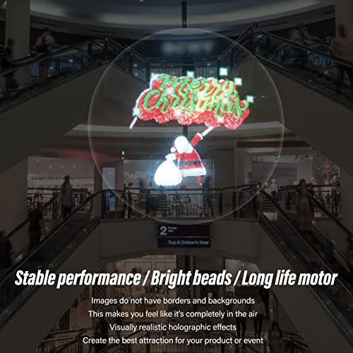 BEYSG 3D Hologram Fan Projector HD Cover with Remote Operation (UK Plug)