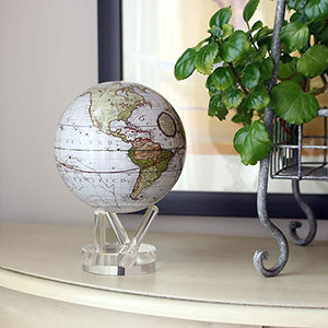 Turtle Tech Design Antique Terrestrial White MOVA Globe 6"