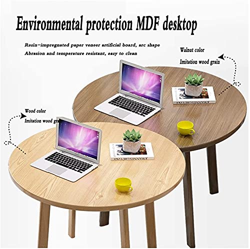 SKUAI Small Office Conference Coffee Table Chair Set - Nordic Negotiation Table Tea Shop Modern Restaurant Round Table 90cm Cotton Linen Dessert Shop (Green)