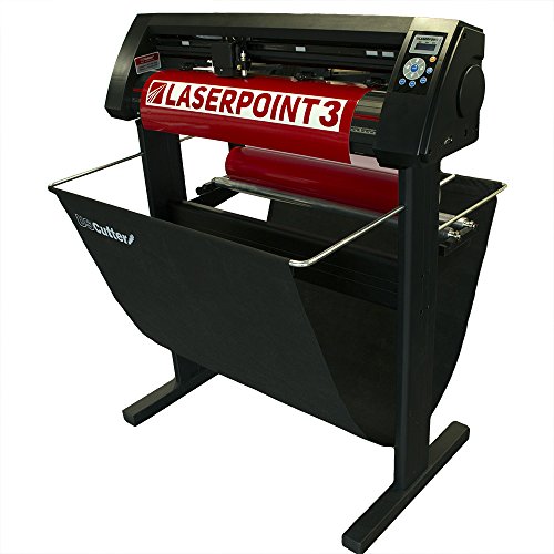 USCutter 34" Vinyl Cutter LaserPoint 3 (LP3) with ARMS Contour Cutting, Stand and Basket
