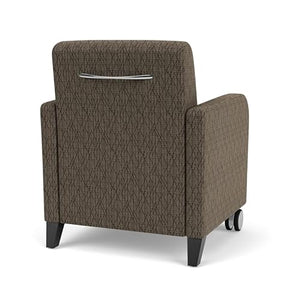 Lesro Siena Brown/Black Lounge Reception Guest Chair