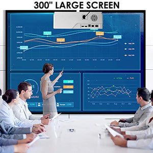 Projector, CiBest Native 1080p LED Video Projector 6800 Lux, 300 Inch Image Display Ideal for PPT Business Presentations Home Theater, Compatible with HDMI,VGA,USB,Fire TV Stick,Laptop,PS4,Xbox