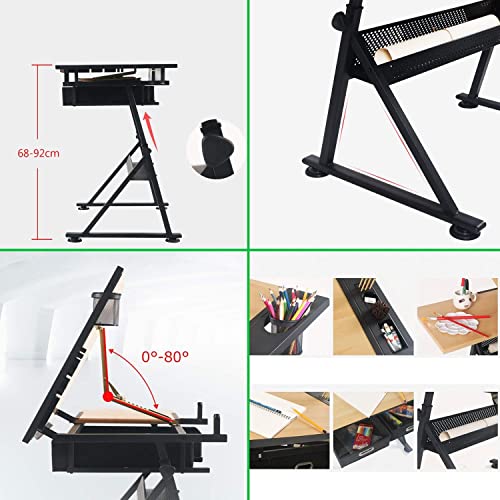 OGRAFF Drafting Tables Height Adjustable Tiltable Art Desk