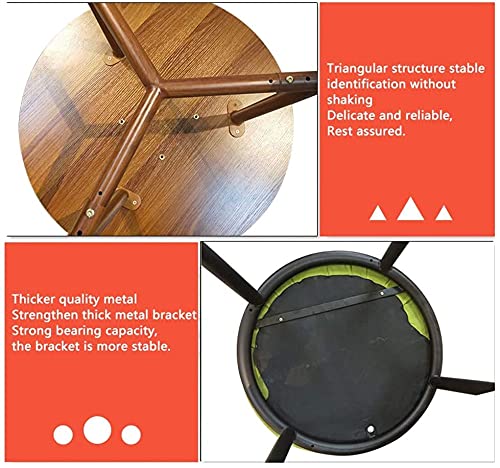 AkosOL Office Table and Chair Set - Wooden Round Table and Chair Combination - Green 70cm