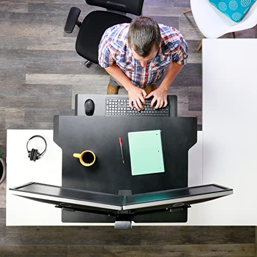 Ergotron WorkFit-TX Standing Desk Converter, Dual Monitor Sit Stand Riser - 32 Inch, Black