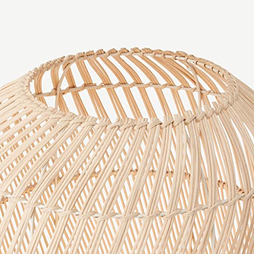 VejiA LED Floor Lamp with Rattan Lamshape Iron Art - Modern Standing Tall Lamp