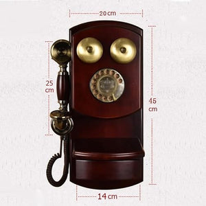 None Vintage Rotary Dial Wall Mounted Telephone