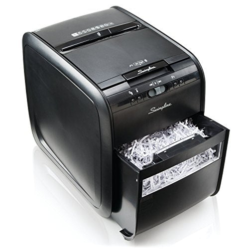 Swingline Paper Shredder, Auto Feed, 80 Sheet Capacity, Cross-Cut, 1 User, Personal, Stack-and-Shred 80X (1757574)