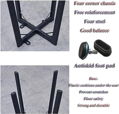 WEBERT Reception Room Club Table and Chair Set with 4 Leather Chairs, Modern Square Dining Table (Color: G)
