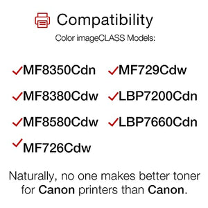 Canon Genuine Toner Bundle 118 2660B021 4 Pack 1 Each: Cyan Magenta Yellow Black for Canon Color imageCLASS MF8350Cdn MF8380Cdw MF8580Cdw MF729Cdw MF726Cdw LBP7200Cdn LBP7660Cdn Laser Printers