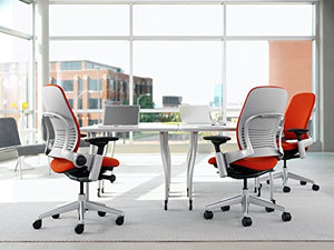 Steelcase Leap Task Chair: Black Base - Armless - No Headrest - Hard Floor Casters