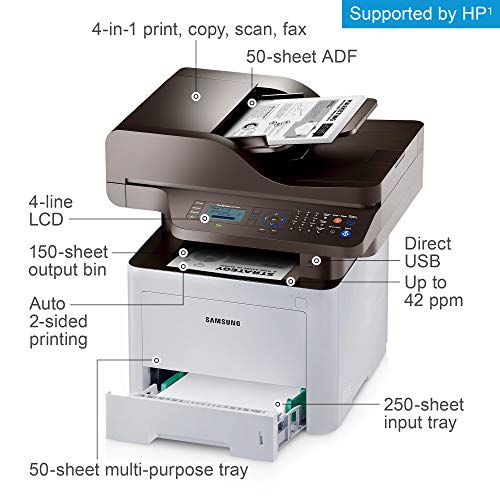 Samsung ProXpress M4070FR Monochrome Laser Printer with Scan/Copy/Fax, Mobile Connectivity, Duplex Printing, Print Security & Management Tools