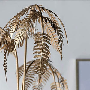 Generic 180cm Metal Palm Tree Floor Lamp with Golden Finish - Interior Living Room Decoration