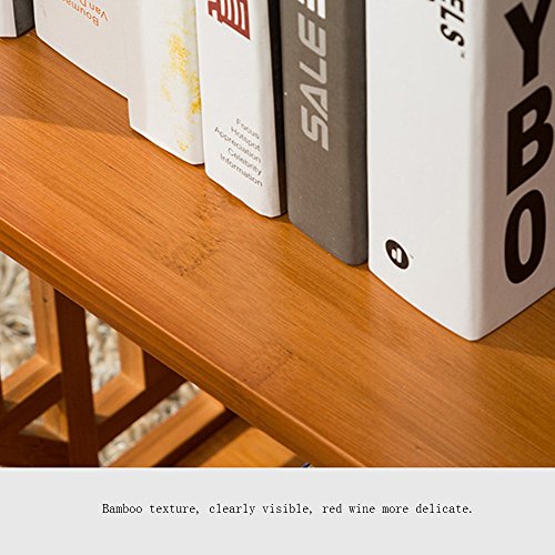 Shelves ZR- 2/3/4-tier Bamboo Bookshelf High Capacity Small Bookcase Solid Wood Bookcase Storage Cabinet Free Combination Wine Red (Size : 7029130cm)