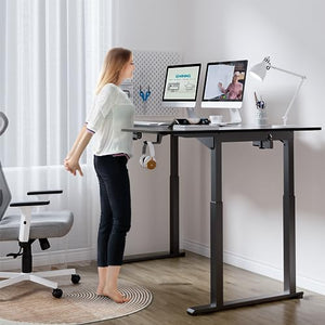 Dripex Electric Height Adjustable L Shaped Standing Desk, 71 x 43 Inch, Dual Motor Sit Stand Desk