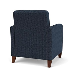 Lesro Siena Walnut/Blue Lounge Reception Guest Chair