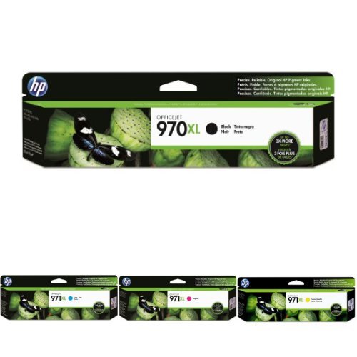 HP 970-971XL Black/Cyan/Magenta/Yellow High Yield Ink Cartridge Bundle