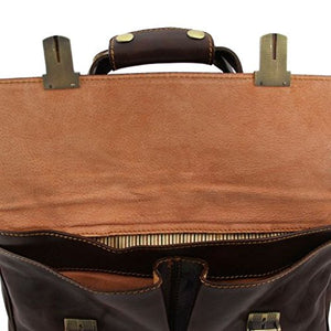 Tuscany Leather Reggio Emilia Exclusive leather laptop case Black