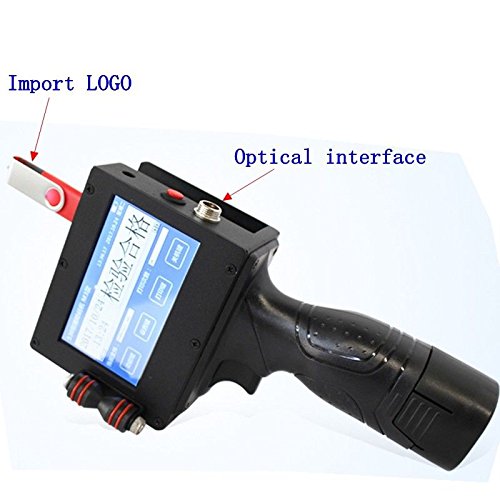 Premium Quality Handheld Intelligent Inkjet Printer Ink Date Coder Coding Machine LED Screen Display for Trademark,Logo,Graphic,Date Coder - English Edition