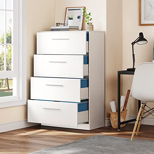 YITAHOME 4-Drawer Vertical File Cabinet, White, Assembly Required