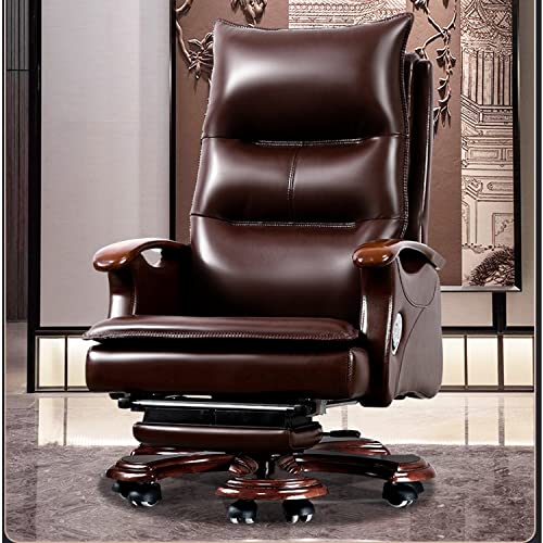 HUIQC Managerial Executive Chair with Footrest - Brown