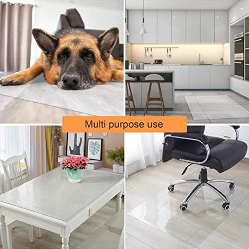 HOBBOY Hard-Floor Chair Mat - Frosted Transparent PVC - Floor Protection Pad - 1.5mm Thick - Multiple Sizes