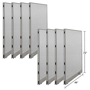 GOF Office Single Partition Custom Built Workstation Wall Office Divider (8, 48" w x 72" h)