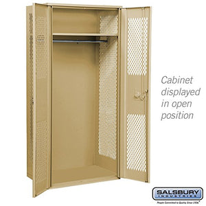 Salsbury Industries Military TA Storage Cabinet, 78-Inch High by 24-Inch Deep, Tan
